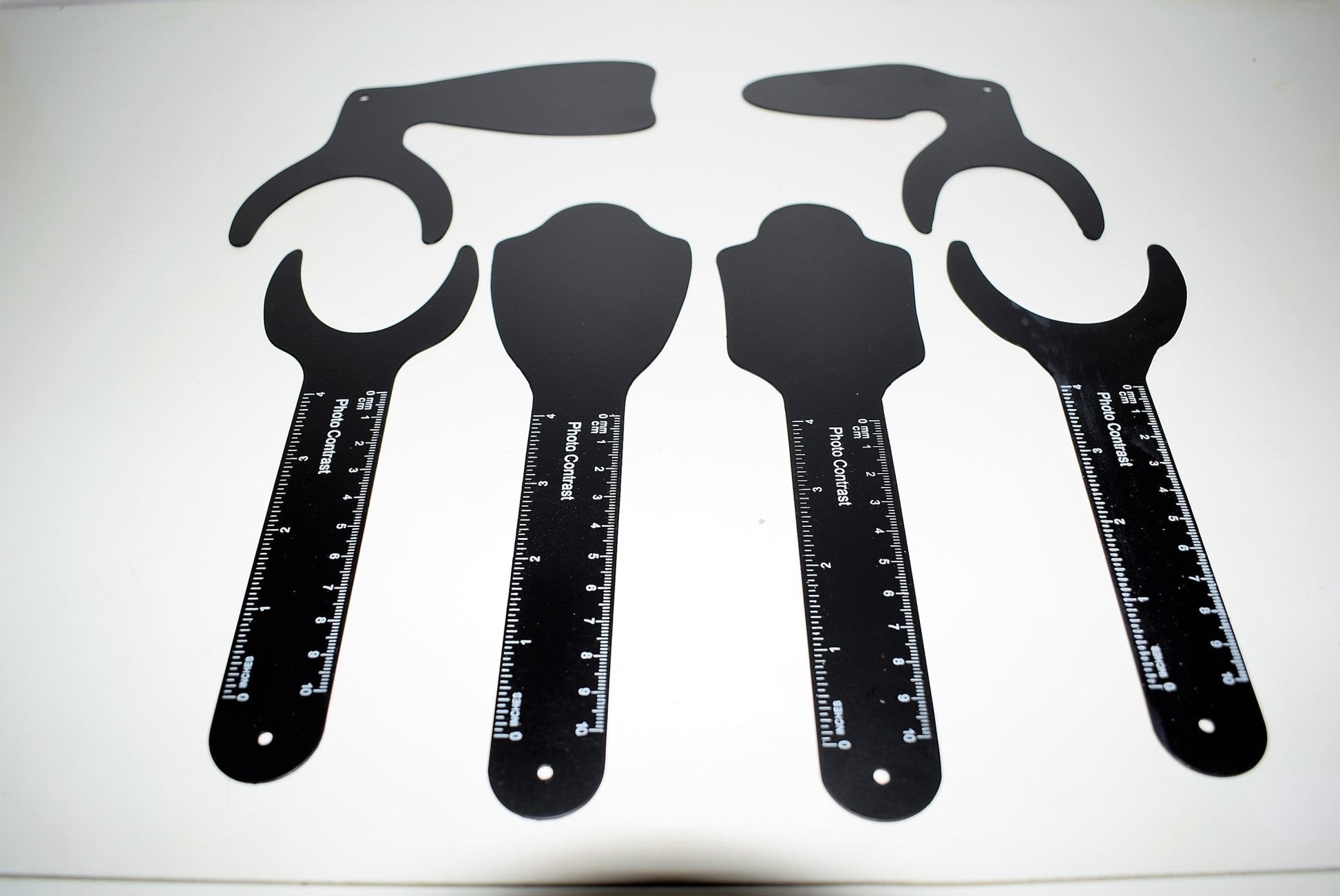 Kit de 6 Contrastadores Negro Mate hechos en material metálico - Alpha Dental Soluciones