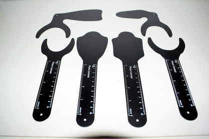 Kit de 6 Contrastadores Negro Mate hechos en material metálico - Alpha Dental Soluciones