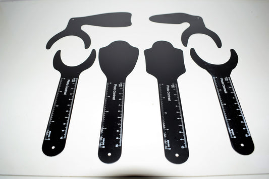 Kit de 6 Contrastadores Negro Mate hechos en material metálico - Alpha Dental Soluciones