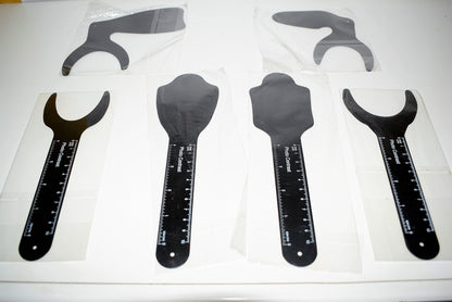 Kit de 6 Contrastadores Negro Mate hechos en material metálico - Alpha Dental Soluciones