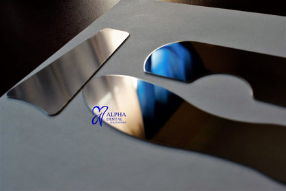 Set 4 Espejos Fotografía Clínica Intraoral Cx Rodio - Alpha Dental Soluciones